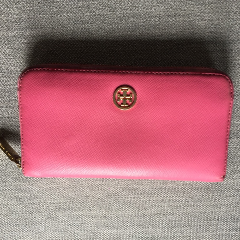 Tory Burch Pink Leather Wallet